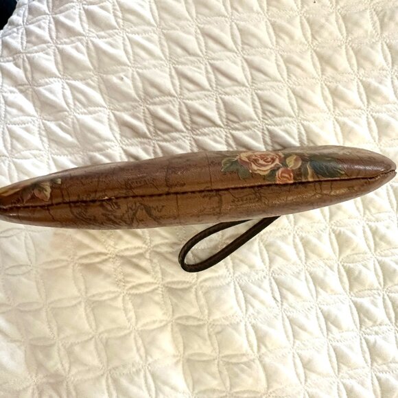 Patricia Nash Leather Floral & Map Print Wristlet – 100% Leather – NWOT - Picture 5 of 9